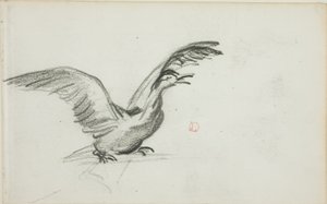 Dziki duet (recto); Dwie stojące nagie postacie kobiece w niszach (verso) autorstwa Charles Francois Daubigny