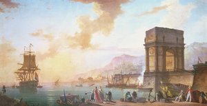 Rano capriccio śródziemnomorskiego portu