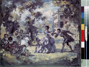 "Scene galante" (Scena miłosna) Obraz Charlesa Guerina (1875-1939) ok. 1908 Sankt Petersburg, muzeum pustelnia DR