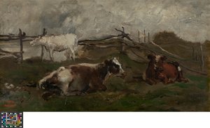 Krowy na łące autorstwa Charles Francois Daubigny