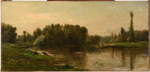 Brzegi rzeki Oise autorstwa Charles Francois Daubigny