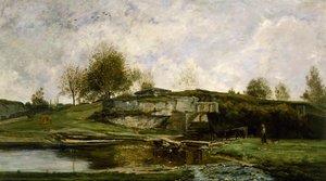 Śluza w dolinie Optevoz autorstwa Charles Francois Daubigny