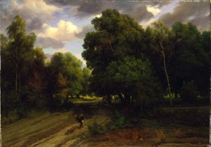 Skrzyżowanie Orlego Gniazda, Las Fontainebleau autorstwa Charles Francois Daubigny