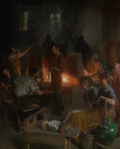 Dmuchawy szkła z Murano, 1886.