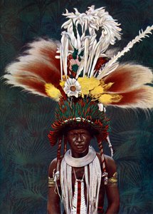 Wódz Roro ubrany do ceremonialnego tańca, Papua Nowa Gwinea, 1920. autorstwa Charles Gabriel Seligman