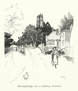 Boroughbridge, Isle of Athelney, Taunton (litografia) autorstwa Charles George Harper