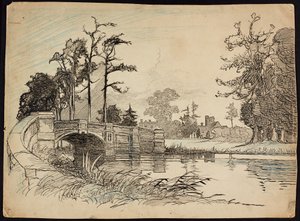 Cranford Park Bridge, Hillingdon, Londyn, 1892-1933 autorstwa Charles George Harper
