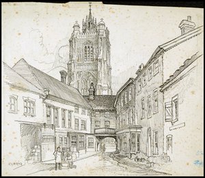 Ulica Świętego Piotra, Norwich, Norfolk, 1892-1933 autorstwa Charles George Harper