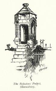 Ambona w refektarzu, Shrewsbury (litografia) autorstwa Charles George Harper
