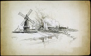 Moinho de vento de Wellington, Barking, polonês da Grande Londres autorstwa Charles George Harper