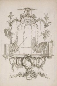 Pojedynek Pojedynek, z Eseju o ludzkich motylach autorstwa Saint Aubin, ca. 1756-60.