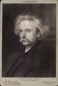 Edvard Grieg, norweski kompozytor i pianista, koniec XIX lub początek XX wieku autorstwa Charles Gerschel