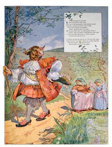 Żaba, która chciała być tak duża jak wół, ok. 1900 r. (rycina)