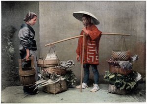 Kupiec warzywny w Japonii, ok. 1890 r.
