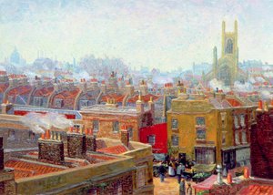 Róg w Chelsea autorstwa Charles Ginner