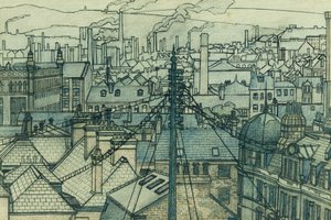 Dachy Leeds autorstwa Charles Ginner