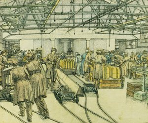 Fabryka Napełniania, Hereford autorstwa Charles Ginner