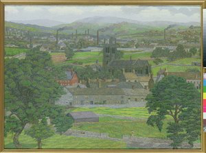 Kościół Yeadon, niedaleko Leeds autorstwa Charles Ginner