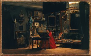 Księżna Matylda (1820-1904) w swojej pracowni, rue de Courcelles, ok. 1860 r. (olej na płótnie) autorstwa Charles Giraud