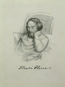 Portret poety Heinricha Heinego 1797-1856, 1851 autorstwa Charles Gleyre