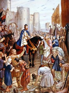 William Rufus (1056-1100) w Tower of London, ilustracja z „Hutchinson