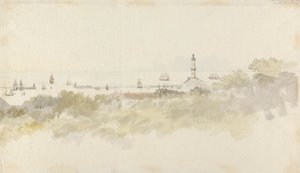 Genoa - Uma paisagem marítima com Shippingpolish autorstwa Charles Gore