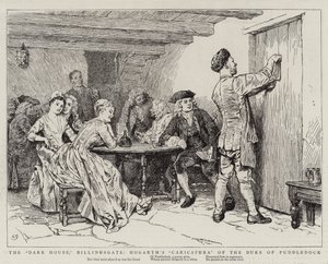The Dark House, Billingsgate, karykatura księcia Puddledock autorstwa Hogartha autorstwa Charles Green