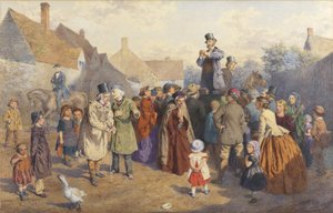The Quack Doctor, 1866 (toaleta i kolor nadwozia na papierze) autorstwa Charles Green