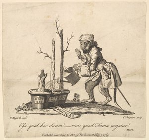 Tailpiece do katalogu obrazów wystawionych w wiosennym ogrodzie, 7 maja 1761. autorstwa Charles Grignion