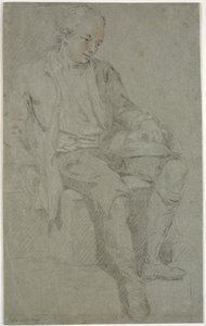 Studium siedzącej młodzieży autorstwa Charles Grignion d.Æ.