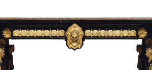 Stół Napoleona III, proj. Jean Brandely, intarsja E. Varlot, Paryż, ok. 1850-75 (ormolu, złocona miedź, heban i jawor) autorstwa Charles Guillaume Diehl