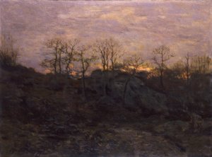 Skraj Lasu, Zmierzch, ca. 1890. autorstwa Charles H. Davis