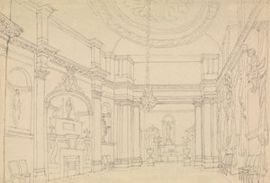 Hall, Easton Neston, Northants autorstwa Charles Hamilton Smith