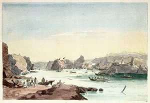 Muscat Creek (Oman). Obraz autorstwa podpułkownika Charlesa Hamiltona Smitha (1776-1859) autorstwa Charles Hamilton Smith