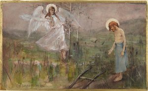 Anioł ukazujący się świętemu autorstwa Charles Haslewood Shannon