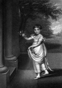 Elizabeth Barrett Moulton-Barrett w wieku dziewięciu lat, grawerowane przez G. Cooka połowa C19th autorstwa Charles Hayter