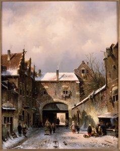 Wiejska scena uliczna w zimie, 1893