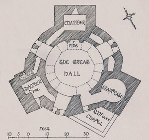 Zamek Orford, Suffolk. Z planu pana Cautleysa, 1931 autorstwa Charles Henry Bourne Quennell