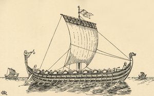 Norman Ship na podstawie gobelinu z Bayeux, 1931