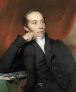 Portret Pietera Ernsta Hendrika Praetoriusa, brokera, rysownika i malarza. Prezes Zarządu Rijksmuseum 1852-74 autorstwa Charles Howard Hodges