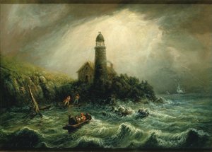 Widok na latarnię morską Cape Poge autorstwa Charles Hubbard