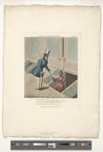 Calling on Mifs Dinah, numer rejestracyjny 11 z 20, zaadaptowany z Life in Philadelphia Edward W. Clay (1799-1857) autorstwa Charles Hunt