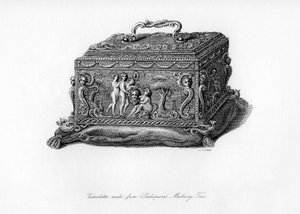 Rzeźbiona zapiekanka z drewna morwy Szekspira, XVIII w., 1840 r.
