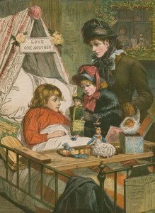 Boże Narodzenie przychodzi tylko raz w roku: scena w szpitalu Evelina autorstwa Charles J. Staniland