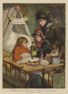 Boże Narodzenie przychodzi tylko raz w roku, scena w szpitalu Evelina (chromolitho)