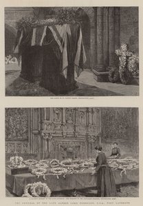 Pogrzeb zmarłego Alfreda Lorda Tennysona, DCL, laureata poety autorstwa Charles J. Staniland
