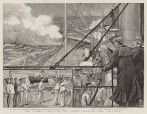 Próby artyleryjskie ostatniego żelaznego okrętu, HMS Victoria