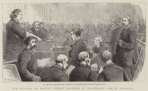 Starcie na Regent Street pomiędzy M Rochefort i M Pilotell autorstwa Charles J. Staniland