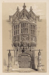 Frontispiece for Old English Mansions, Third Series, C J Richardson (kolor lito)