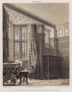 Wnętrze w Little Charlton, Kent (kolor lito) autorstwa Charles James Richardson